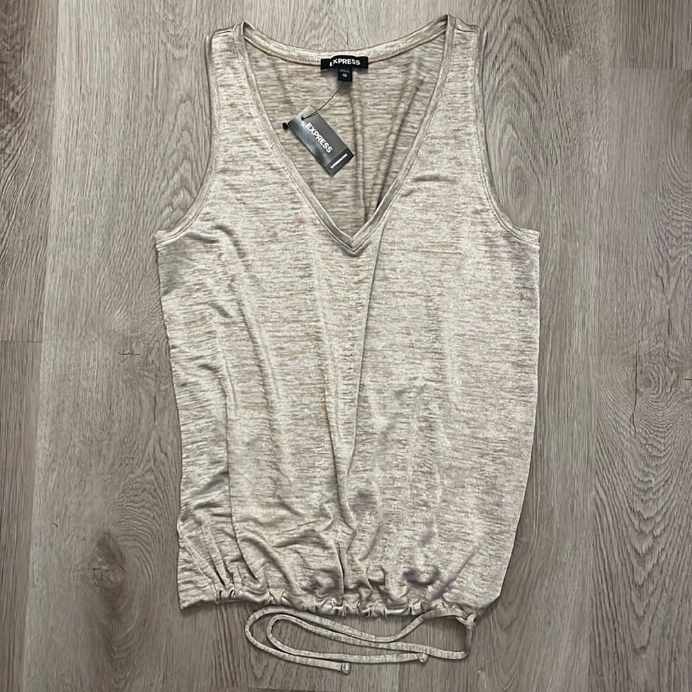 Express Gold Metallic Top